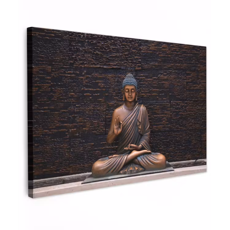 Buiten canvas - Rustgevende Boeddha in meditatie — 1