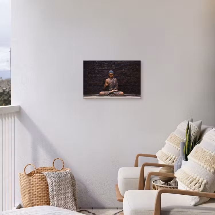 Buiten canvas - Rustgevende Boeddha in meditatie — 4