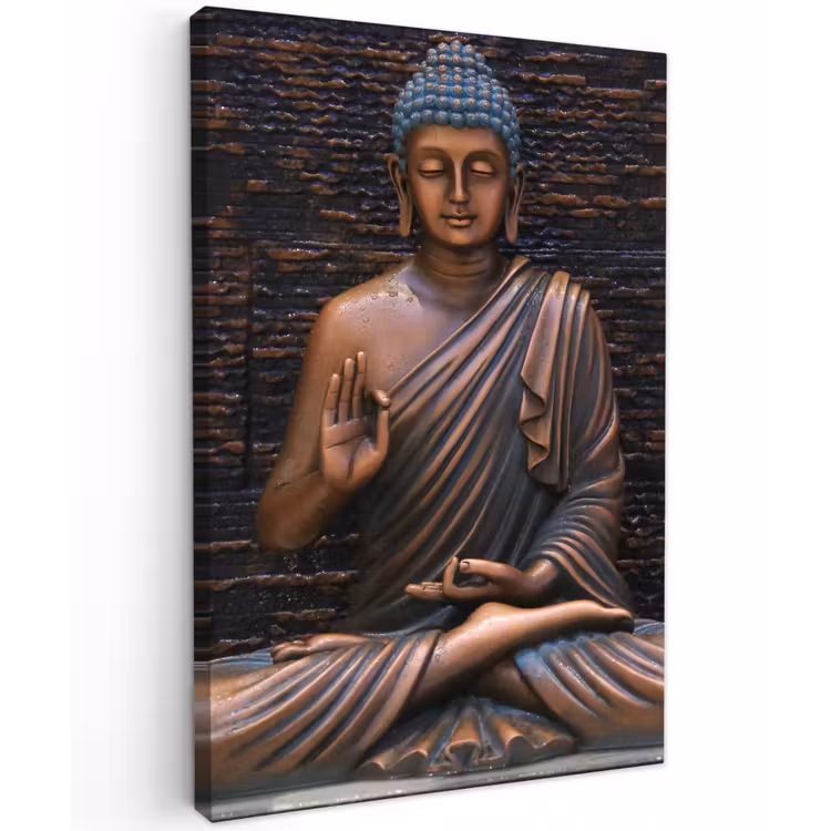 Buiten canvas - Rustgevende Boeddha in meditatie — 1