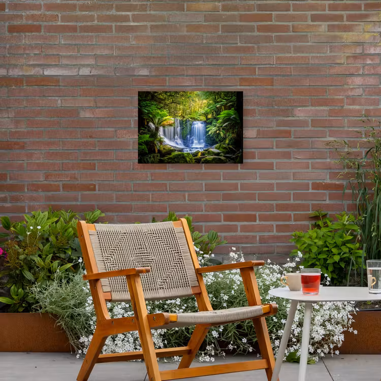 Buiten canvas - Jungle - Waterval - Australië - Planten - Natuur — 2