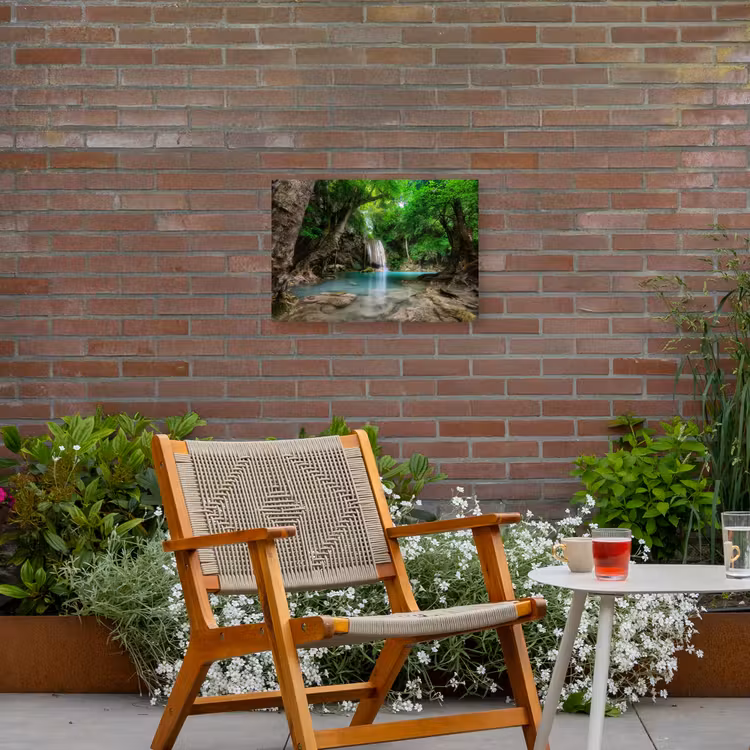Buiten canvas - Jungle - Waterval - Planten - Water - Natuur — 2
