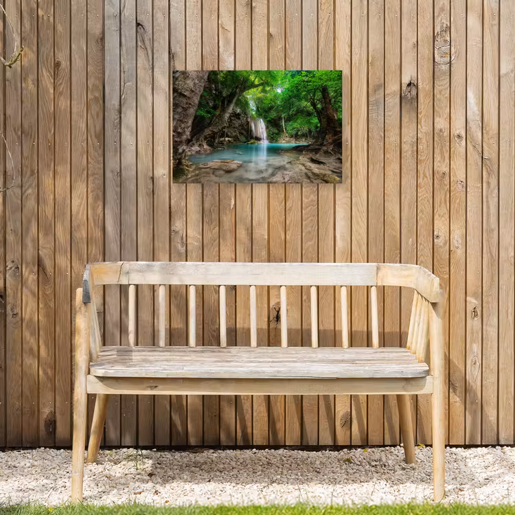 Buiten canvas - Jungle - Waterval - Planten - Water - Natuur — 3