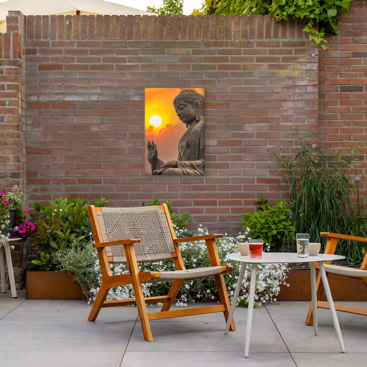 Buiten canvas - Boeddha bij zonsondergang — 2