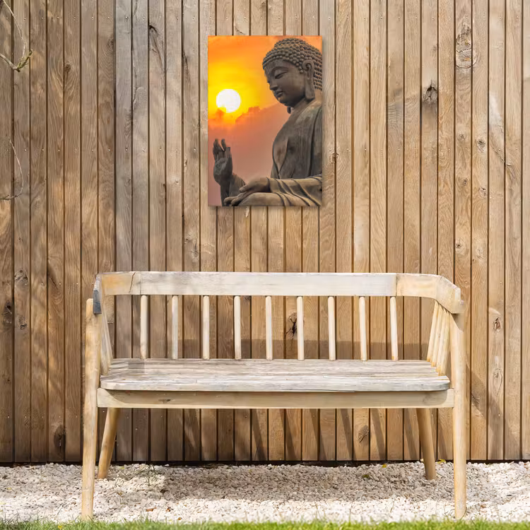 Buiten canvas - Boeddha bij zonsondergang — 3