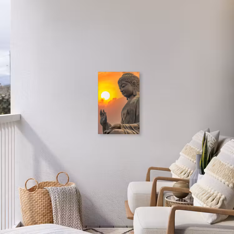 Buiten canvas - Boeddha bij zonsondergang — 4