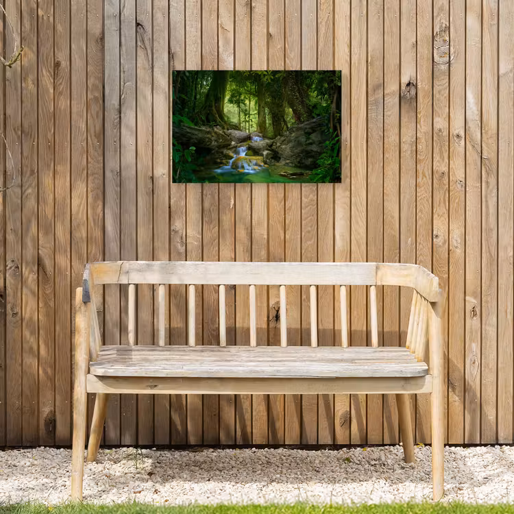 Buiten canvas - Jungle - Stenen - Water - Natuur - Planten — 3