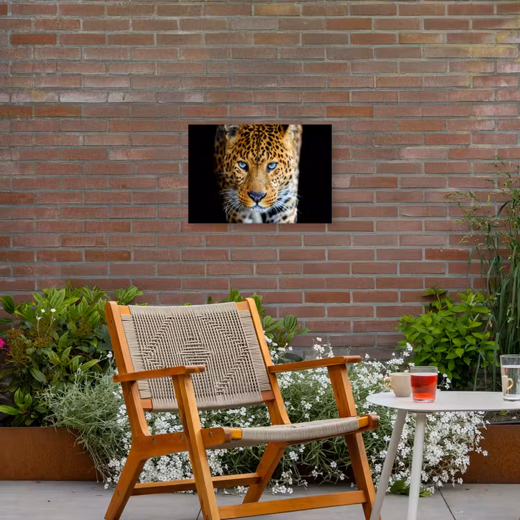 Buiten canvas - Intens portret van een luipaard — 2