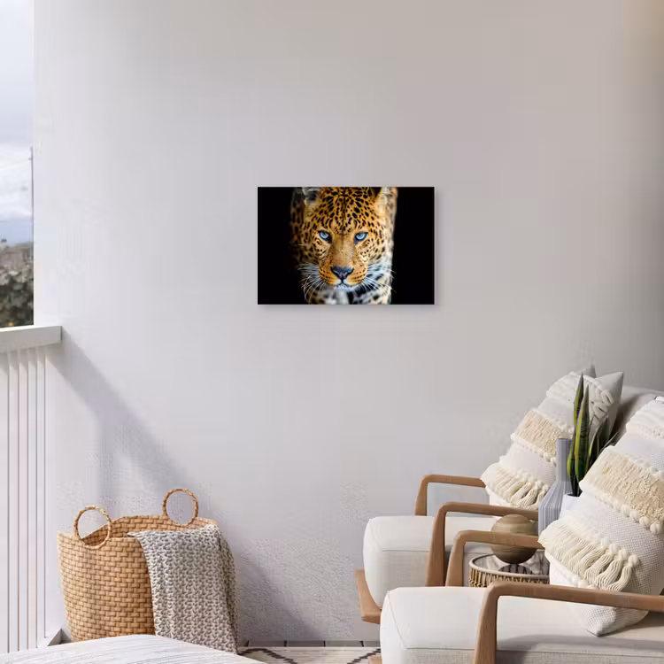 Buiten canvas - Intens portret van een luipaard — 4