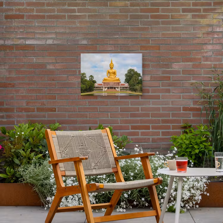 Buiten canvas - Boeddha - Buddha beeld - Goud - Religie — 2