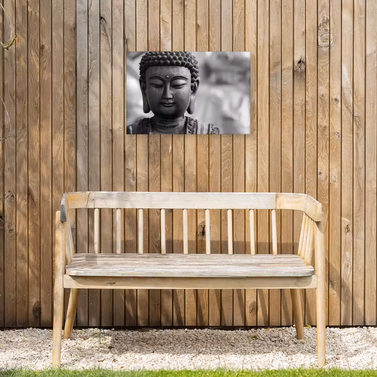 Buiten canvas - Boeddha - Grijs - Spiritualiteit - Buddha beeld - Religie — 3