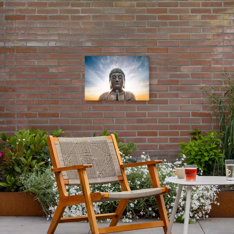 Buiten canvas - Boeddha hoofd - Buddha - Lucht - Spiritueel - Meditatie — 2