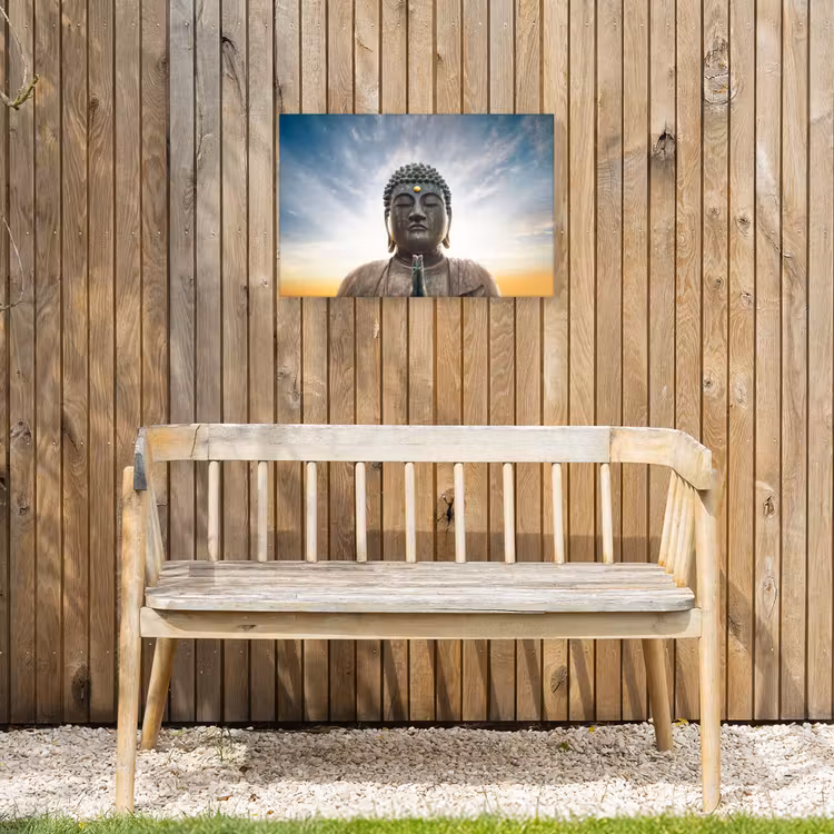 Buiten canvas - Boeddha hoofd - Buddha - Lucht - Spiritueel - Meditatie — 3