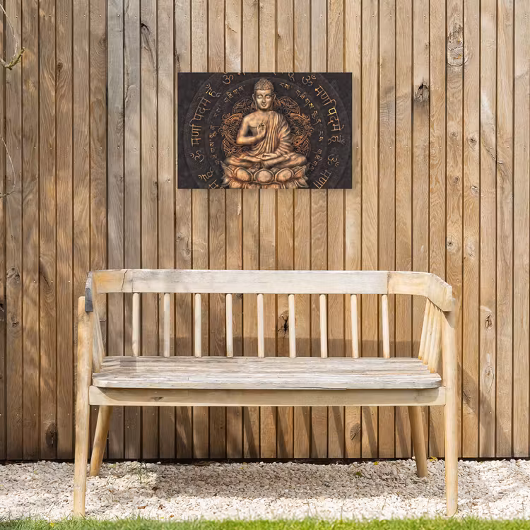 Buiten canvas - Boeddha - Mantra - Meditatie - Spiritueel - Koper — 3