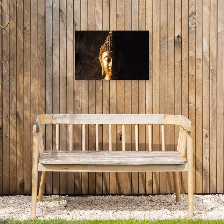 Buiten canvas - Buddha - Boeddha beeld - Goud - Spiritueel - Zwart — 3