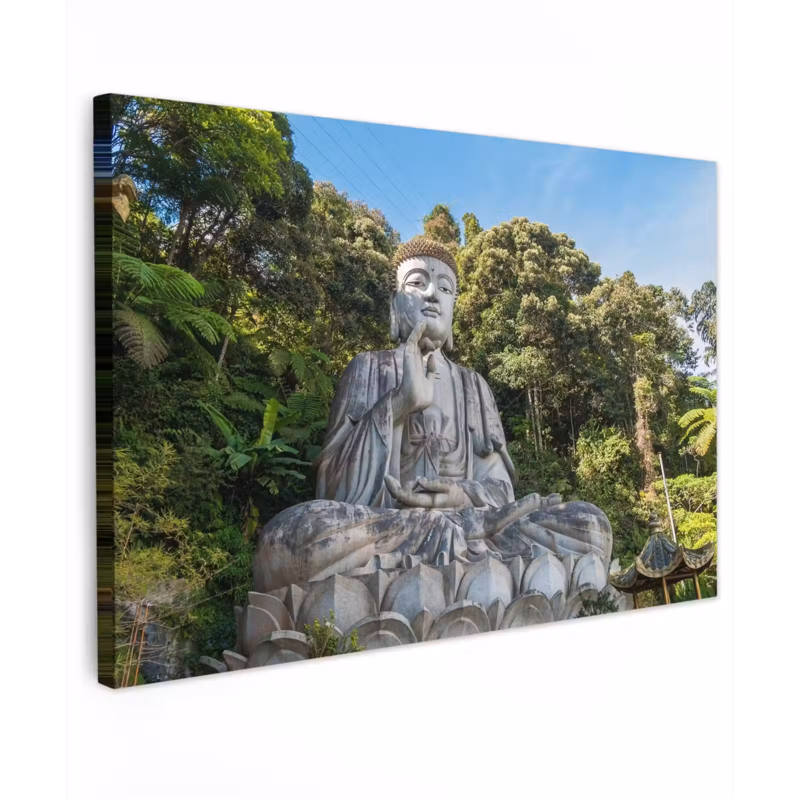 Buiten canvas - Boeddha beelden - Jungle - Buddha - Spiritualiteit - Mediteren — 1
