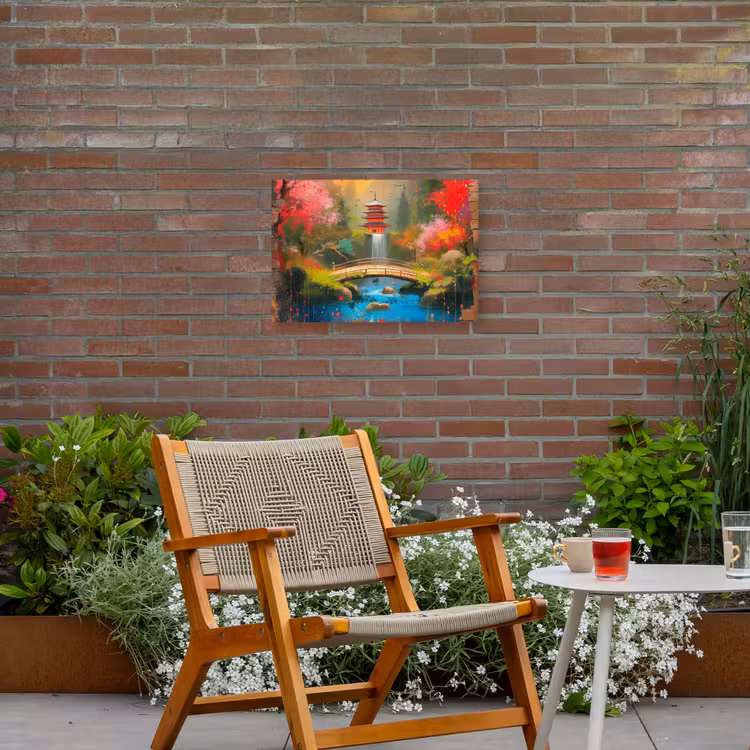 Buiten canvas - Serene Japanse Tuin — 2