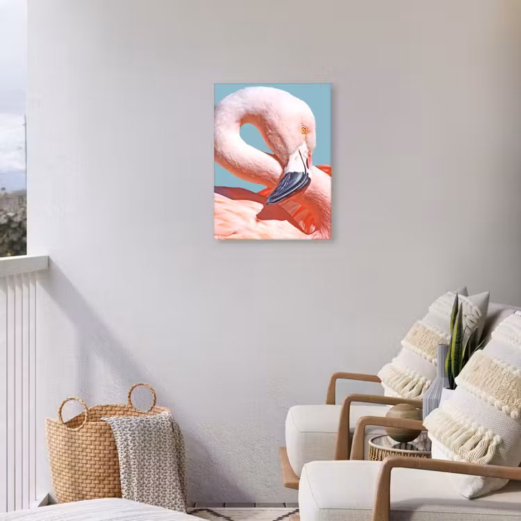 Buiten canvas - Close-up flamingo — 4