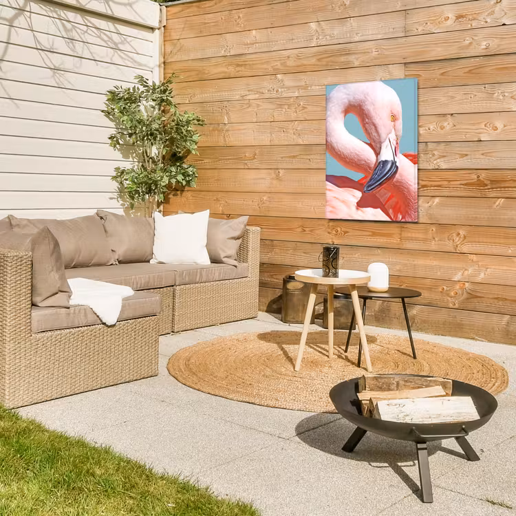 Buiten canvas - Close-up flamingo — 5