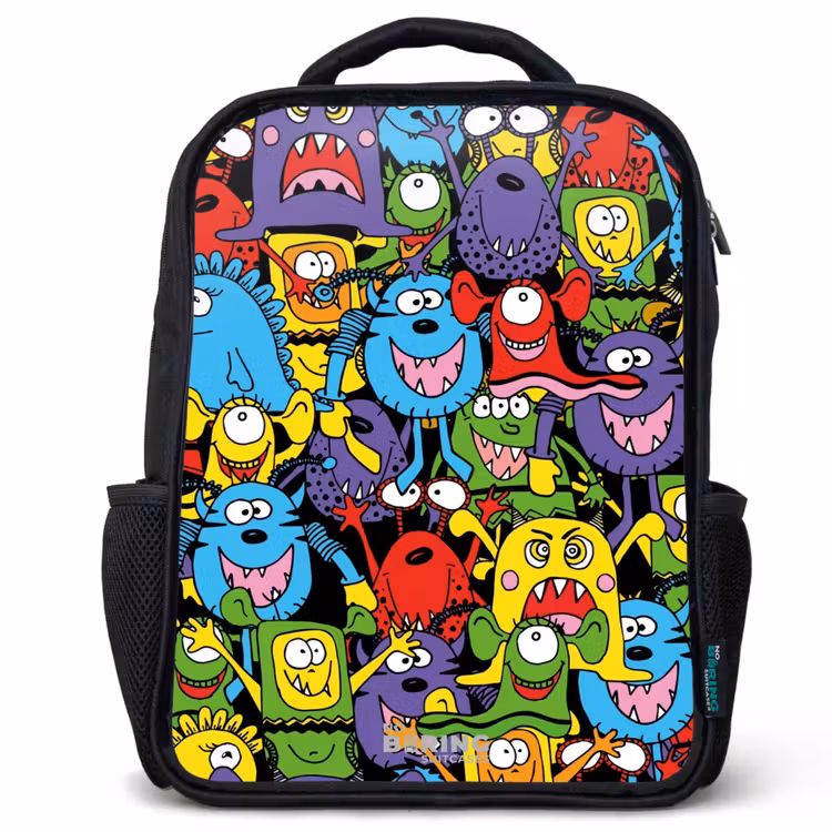 Kinder rugzak - Monsters met Felle Kleuren — 1