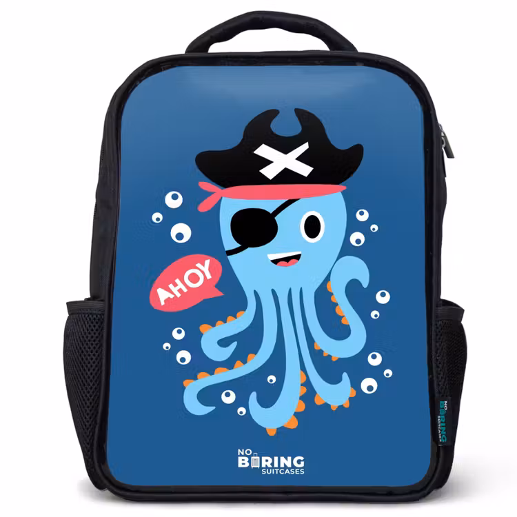 Kinder rugzak - Piraten octopus met een hoed — 1