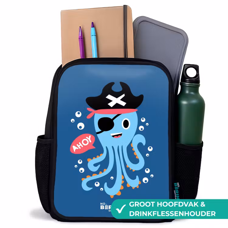 Kinder rugzak - Piraten octopus met een hoed — 4