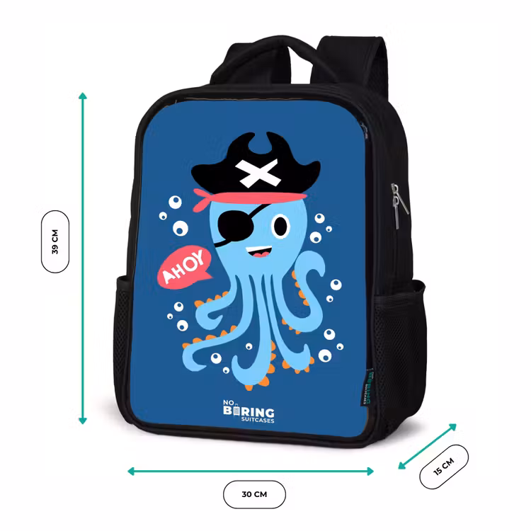 Kinder rugzak - Piraten octopus met een hoed — 5