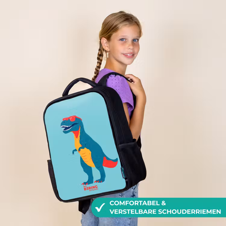 Kinder rugzak - Coole T. rex met zonnebril — 3
