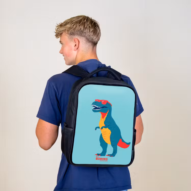 Kinder rugzak - Coole T. rex met zonnebril — 6
