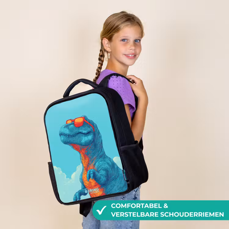 Kinder rugzak - Dino met zonnebril — 3