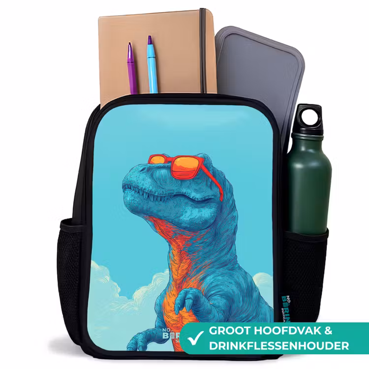 Kinder rugzak - Dino met zonnebril — 4