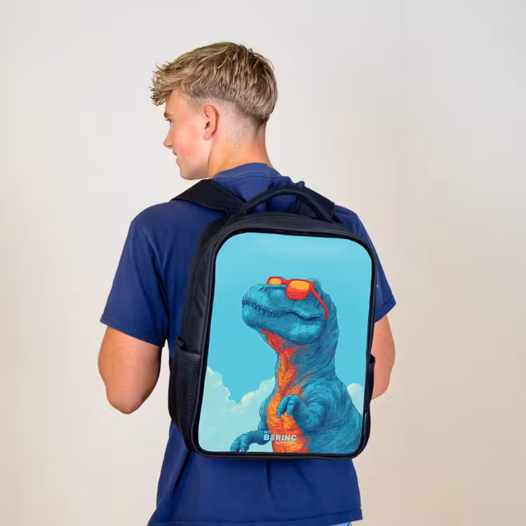 Kinder rugzak - Dino met zonnebril — 6