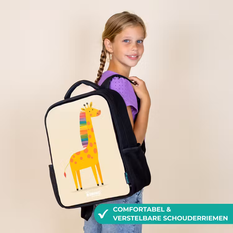 Kinder rugzak - Giraffe - Dier - Kleurrijk — 3