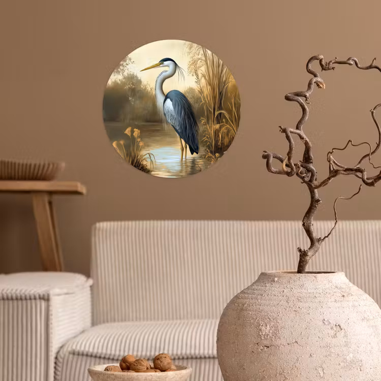 Behangcirkel - Reiger - Water - Planten — 2