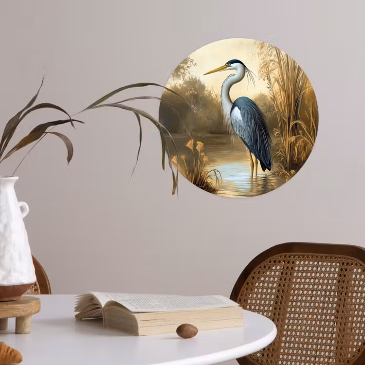 Behangcirkel - Reiger - Water - Planten — 4
