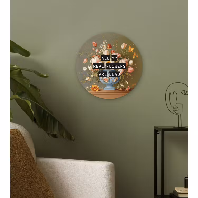 Muurcirkel - Bloem - Quote - Vintage - Art — 3