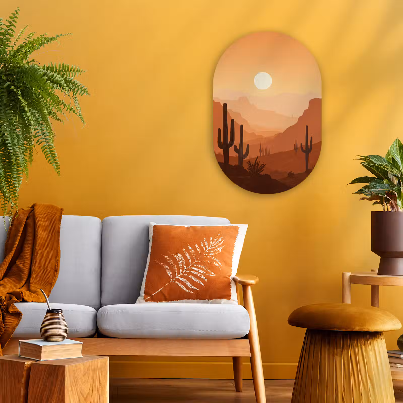 Muurovaal - Landschap - Woestijn - Cactussen - Zon — 1
