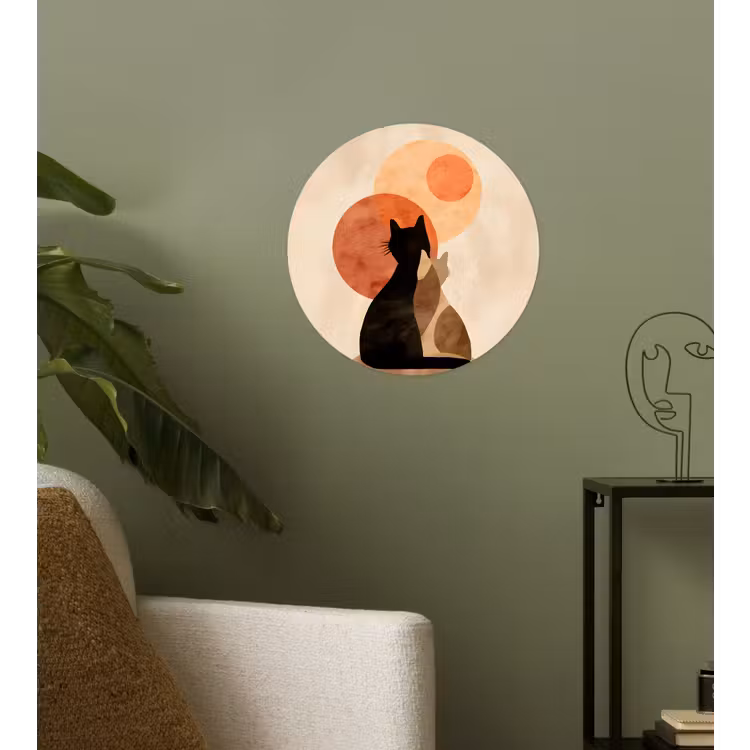 Behangcirkel - Katten - Zwart - Abstract - Cirkels — 3