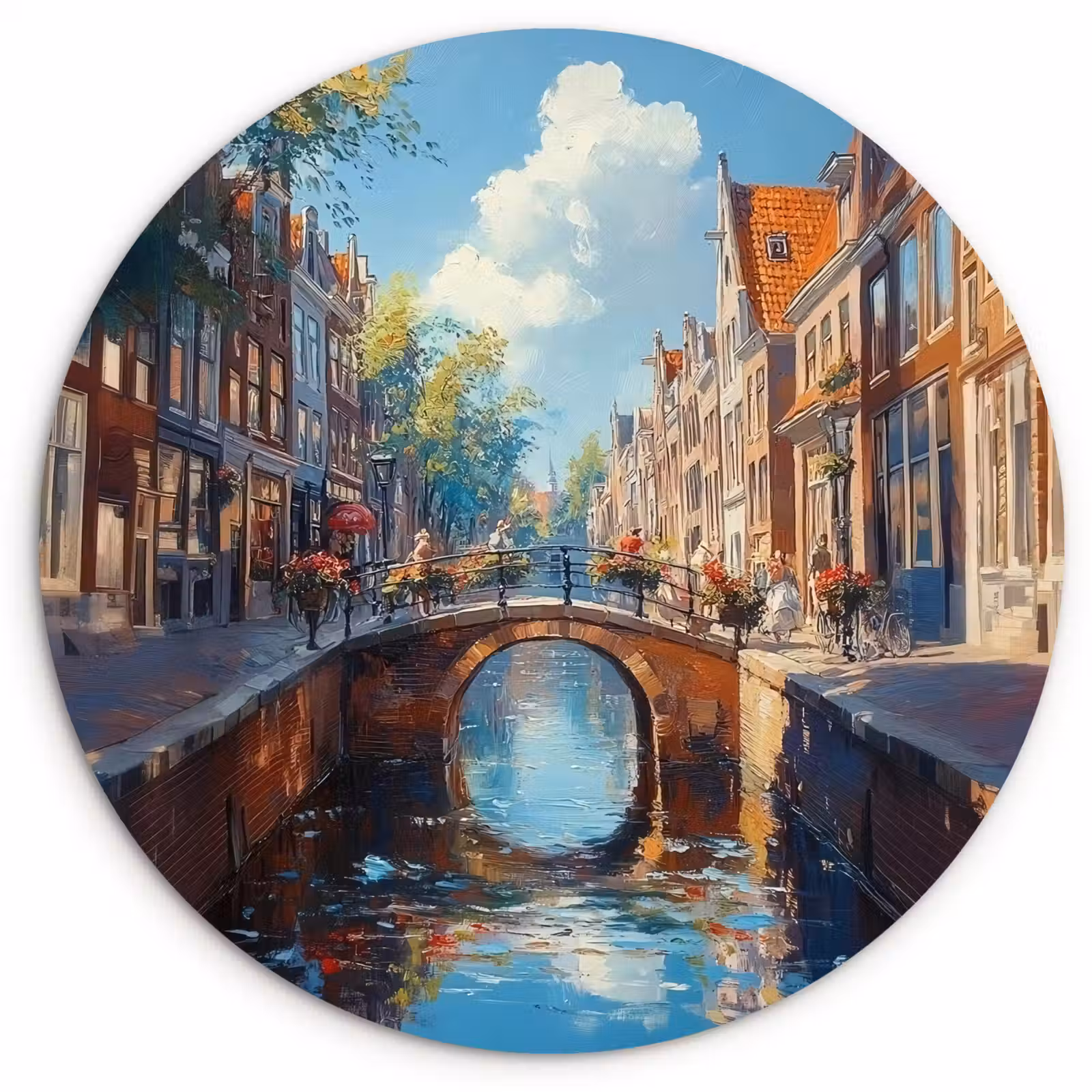 Muurcirkel - Stad - Gracht - Zon - Fietsen — 1