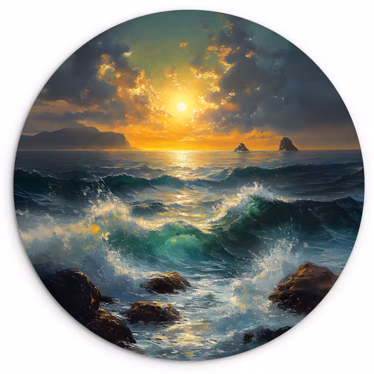 Muurcirkel - Zee - Zon - Golven - Rotsen — 1