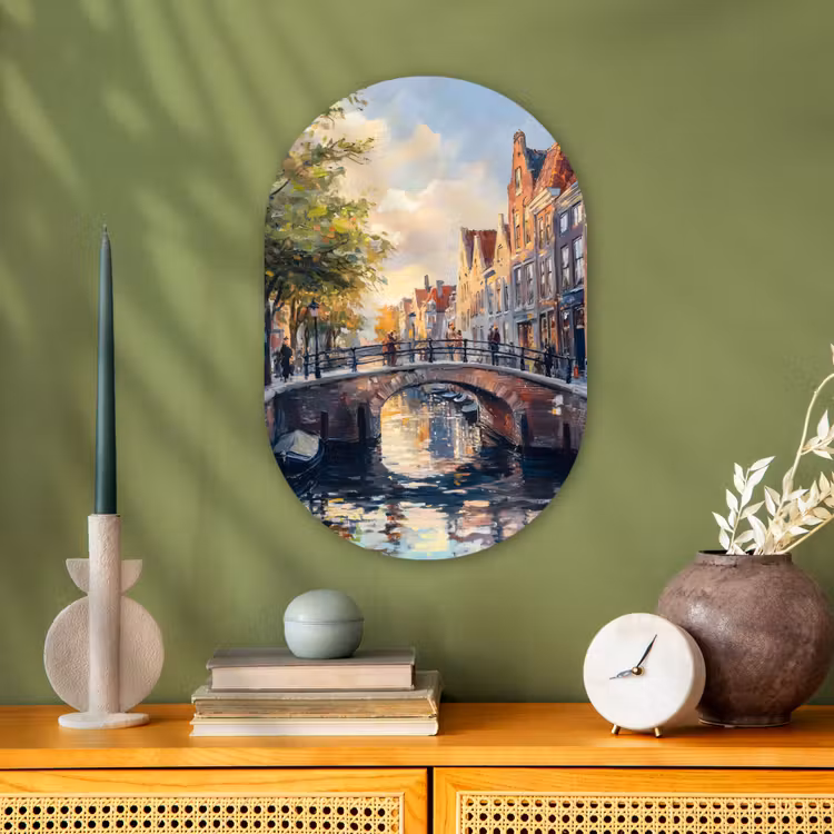 Muurovaal - Brug - Stad - Huizen - Boot — 2