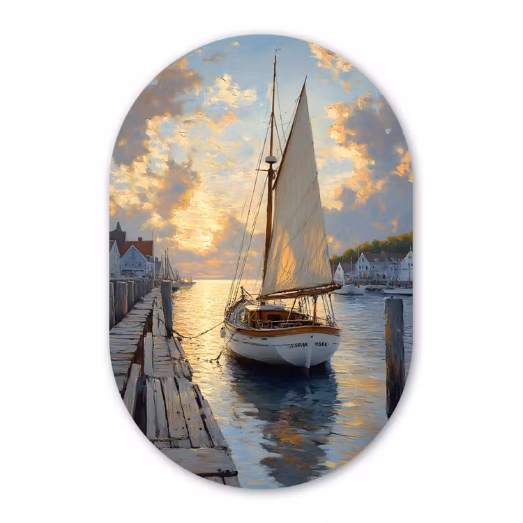 Muurovaal - Zeilboot - Zon - Pier - Hout — 3