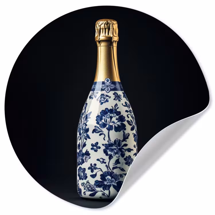 Behangcirkel - Champagne - Bloemen - Goud - Chique