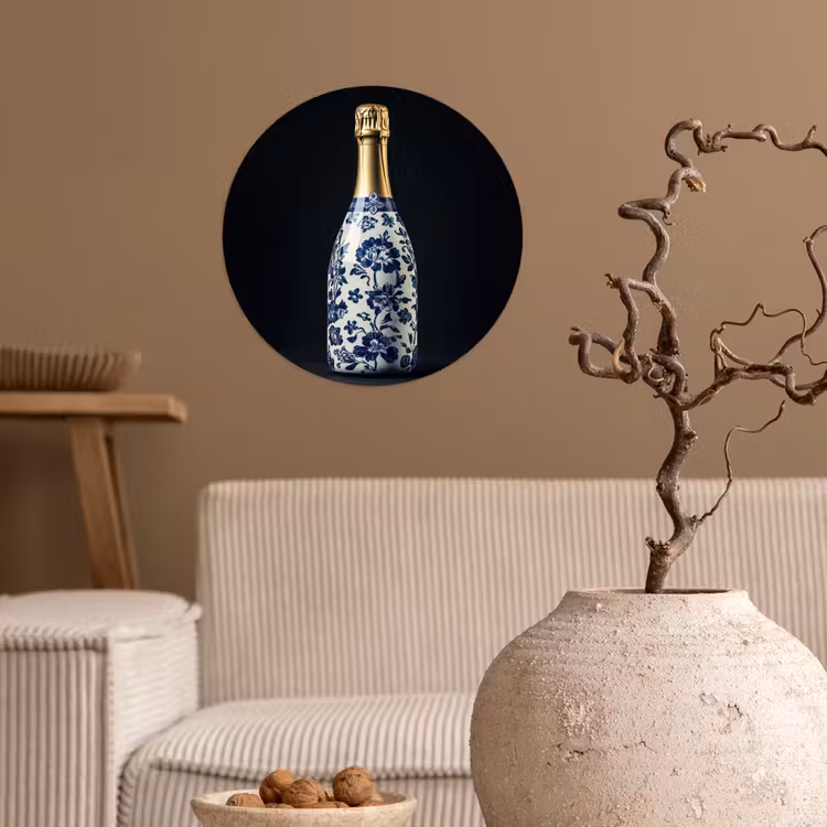 Behangcirkel - Champagne - Bloemen - Goud - Chique — 2