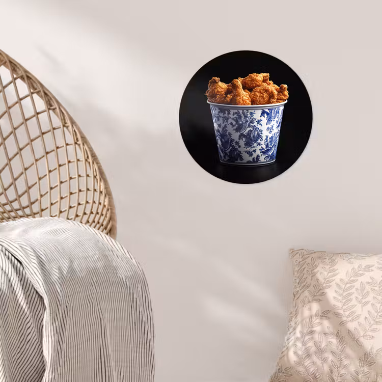 Behangcirkel - Kip - Bucket - Delfts blauw - Lekker — 5