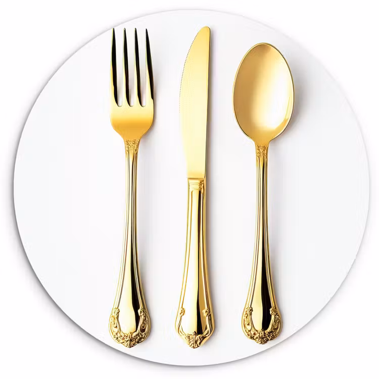 Muurcirkel - Bestek - Goud — 1