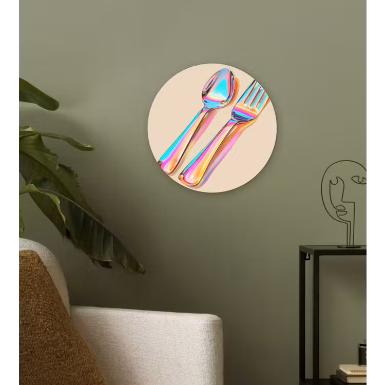 Muurcirkel - Regenboog - Lepel - Vork — 3