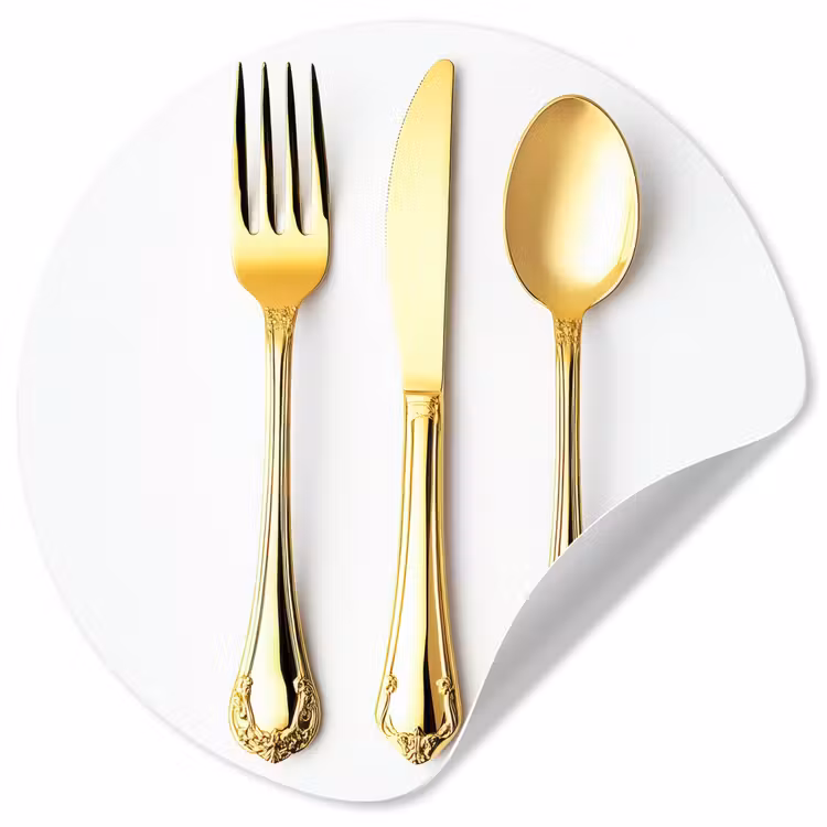 Behangcirkel - Bestek - Goud — 1