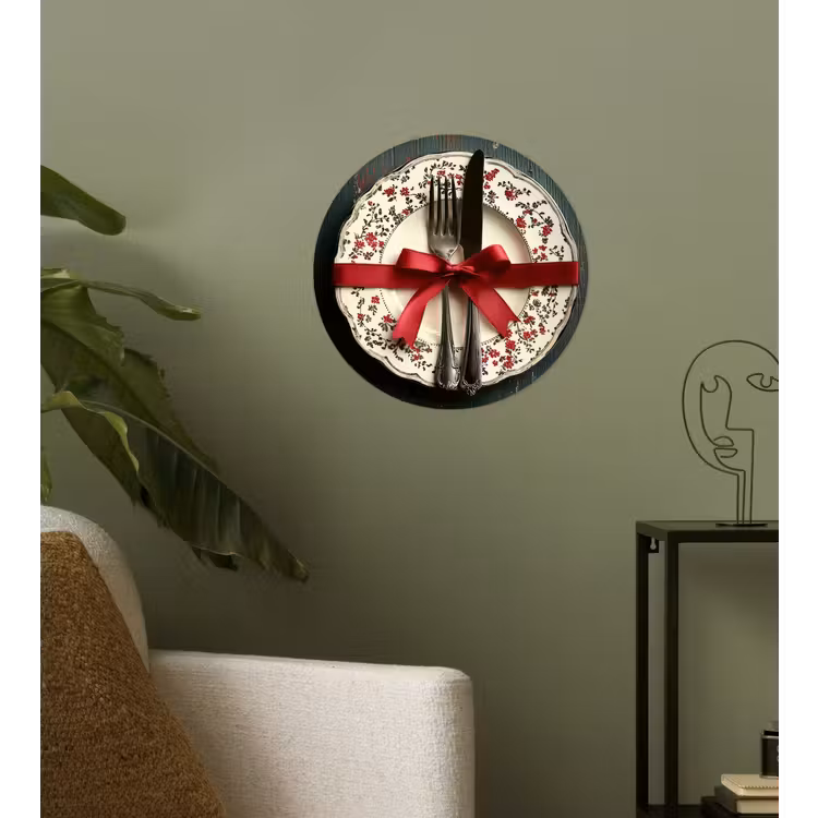 Behangcirkel - Rood - Strik - Bestek — 3