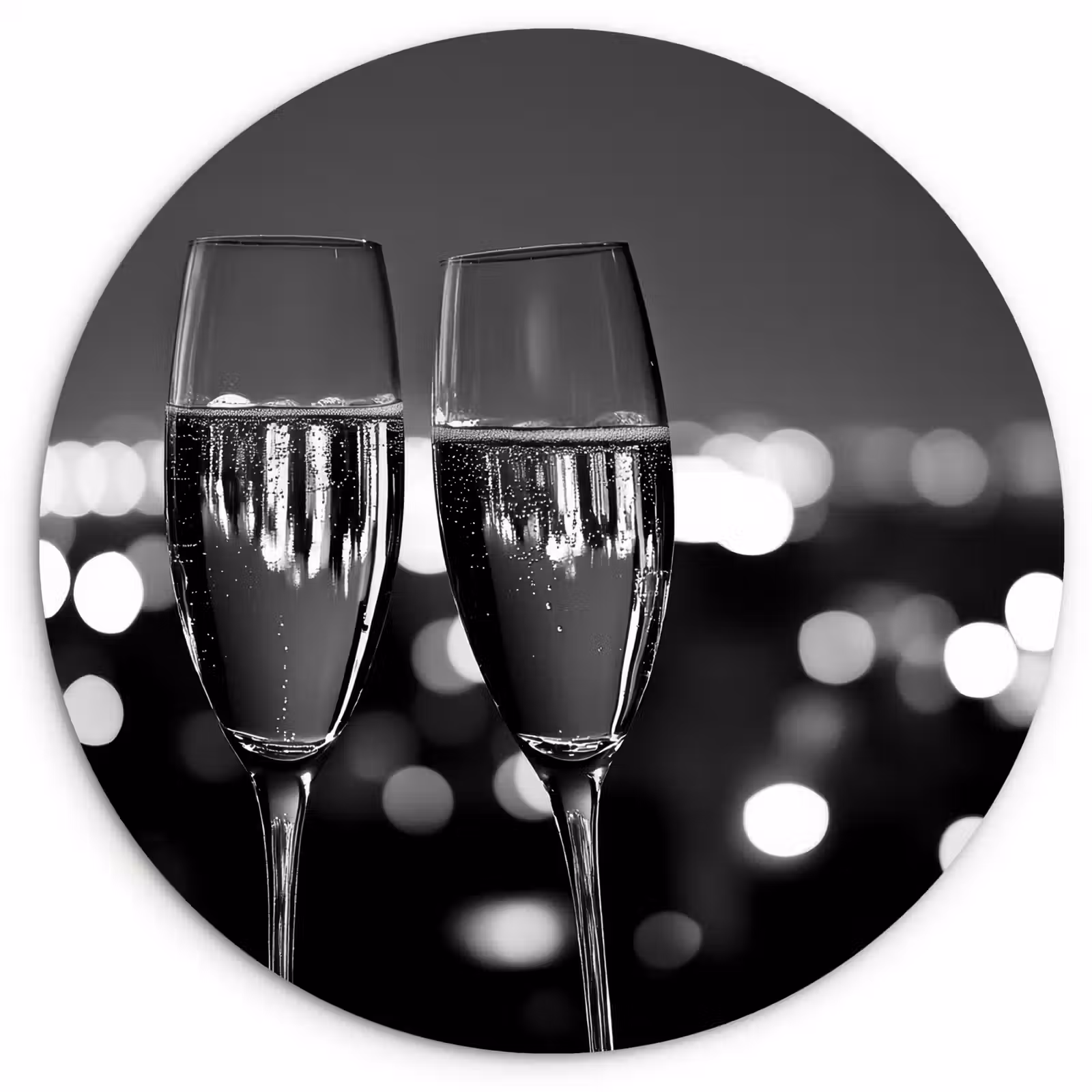 Muurcirkel - Bubbels - Proosten - Champagneglazen - Stadslichten — 1