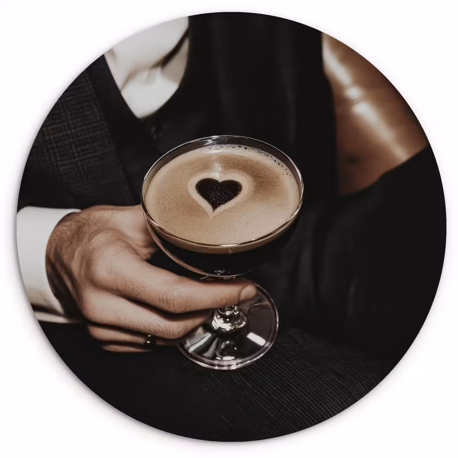Muurcirkel - Hartje - Cocktail - Espresso Martini - Hand — 1
